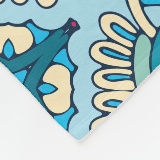 Eleganter, nahtloser Muster Duschvorhang Fleecedecke (Ecke)