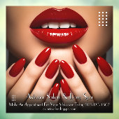 Eleganter Nails Tag Wellness-Center Makeup Salon Fensteraufkleber (Blatt 3)