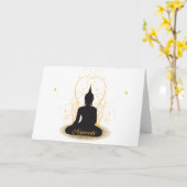 Eleganter Namaste Buddha Karte (Gelbe Blume)