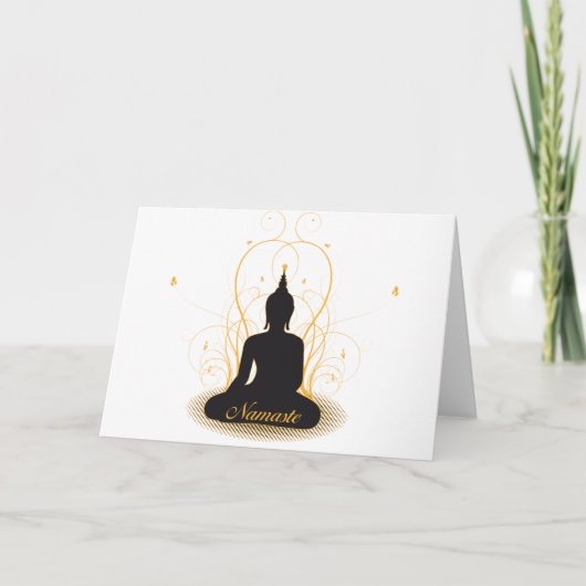 Eleganter Namaste Buddha Karte (Vorderseite)