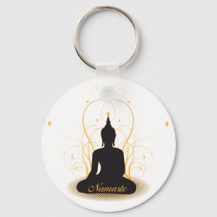 Eleganter Namaste Buddha Schlüsselanhänger