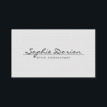 ELEGANTER NAME AUF DER VINTAGEN MUSTER II-Visitenk Visitenkarte<br><div class="desc">Eine elegante Typenbearbeitung für Ihren Namen oder Firmennamen überlagert sich auf einem zarten,  Vintagen Muster in hellgrau und weiß. Die vereinfachende Natur dieses Designs schafft eine einzigartige Identität für Sie. Wenden Sie sich an den Designer,  wenn Sie spezielle Typeinstellungen für längere Namen oder verschiedene Layouts benötigen. © 1201AM DESIGNS</div>