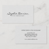 ELEGANTER NAME AUF DER VINTAGEN MUSTER II-Visitenk Visitenkarte (Vorne/Hinten)