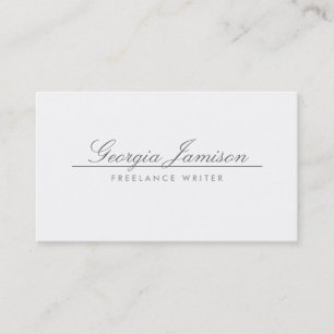 ELEGANTER NAME AUF DER WEISSER-Designer-Visitenkar Visitenkarte