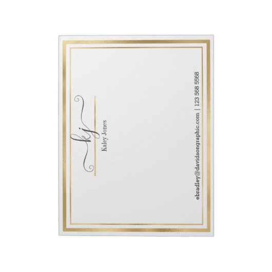 Eleganter Name | Aus dem Schreibtisch des Notepad Notizblock (Rotiert)