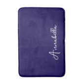 Eleganter Name Blau Badematte (Vorderseite Vertikal)