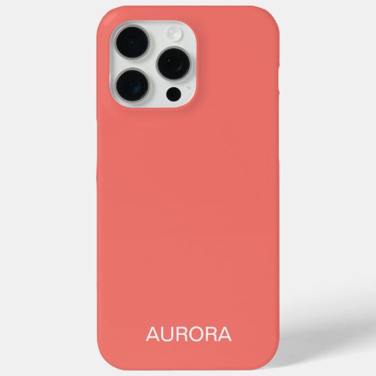 Eleganter Name der Coral Coral - Personalisiert Case-Mate iPhone Hülle (Rückseite)