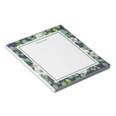 Eleganter Name der grünen Blume Notizblock (angewinkelt)