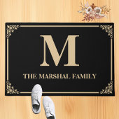 Eleganter Name der modernen Monogram-Familie | Sch Fußmatte