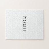 Eleganter Name der modernen schwarzen Familie Puzzle (Horizontal)