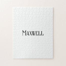 Eleganter Name der modernen schwarzen Familie Puzzle