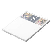 Eleganter Name der Monogram-Familie mit zwei Fotos Notizblock (Rotiert)