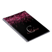 Eleganter Name der Schwarzen Rose Notizblock (Rechte Seite)