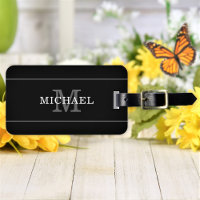 Eleganter Name der Schwarzen Silber Monogramm Pers