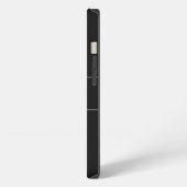 Eleganter Name der Schwarzen Silber Monogramm Pers iPhone Hülle (Linke Seite)