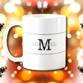 Eleganter Name der Schwarzen Silber Monogramm Pers Kaffeetasse