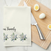 Eleganter Name der Schweizer Edelweiss-Blume Geschirrtuch (Viertel Falte)