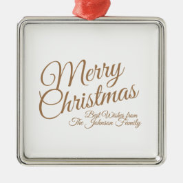 Eleganter Name der Weihnachtsfamilie Ornament Aus Metall