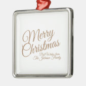 Eleganter Name der Weihnachtsfamilie Ornament Aus Metall (Links)