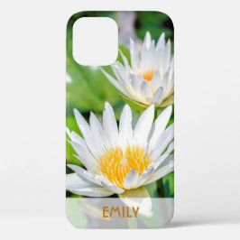 Eleganter Name der White Lotus Blume Personalisier Case-Mate iPhone Hülle
