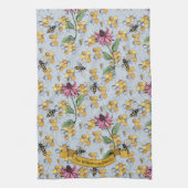 Eleganter Name des Bauernhauses Bee & Honeycomb Geschirrtuch (Vertikal)