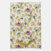 Eleganter Name des Bauernhauses Bee & Honeycomb Geschirrtuch (Vertikal)