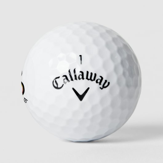 Eleganter Name des benutzerdefinierten Monogramms Golfball (Logo)