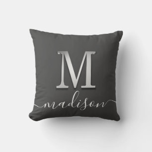 Eleganter Name des benutzerdefinierten Monogramms  Kissen