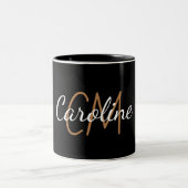 Eleganter Name des benutzerdefinierten Schwarzen G Zweifarbige Tasse (Mittel)