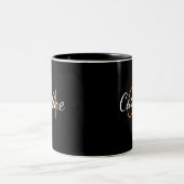 Eleganter Name des benutzerdefinierten Schwarzen G Zweifarbige Tasse (Mittel)