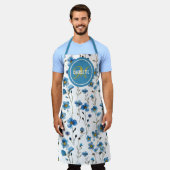 Eleganter Name des blorfarbenen Monogramms Schürze (Getragen)