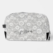 Eleganter Name des Blumenmusters Waschbeutel (Vorderseite)