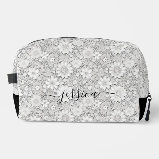 Eleganter Name des Blumenmusters Waschbeutel (Vorderseite)