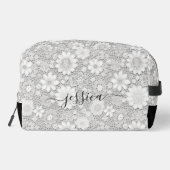 Eleganter Name des Blumenmusters Waschbeutel (Rückseite)