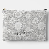 Eleganter Name des Blumenmusters Zubehörtasche (Vorderseite)
