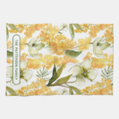 Eleganter Name des botanischen Blumenbestandes Geschirrtuch (Horizontal)