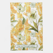 Eleganter Name des botanischen Blumenbestandes Geschirrtuch (Vertikal)