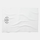 Eleganter Name des Botanischen Laurel Custom Monog Geschirrtuch (Horizontal)