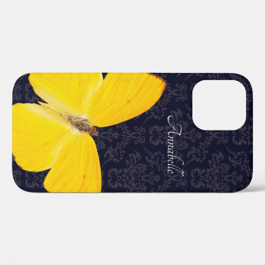 Eleganter Name des Gelben Schmetterlings Case-Mate iPhone Hülle (Rückseite (Horizontal))