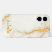 Eleganter Name des Glitzer Marmor Case-Mate iPhone Hülle (Rückseite (Horizontal))