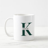 Eleganter Name des Minimalistischen Monogramms Kaffeetasse (Links)