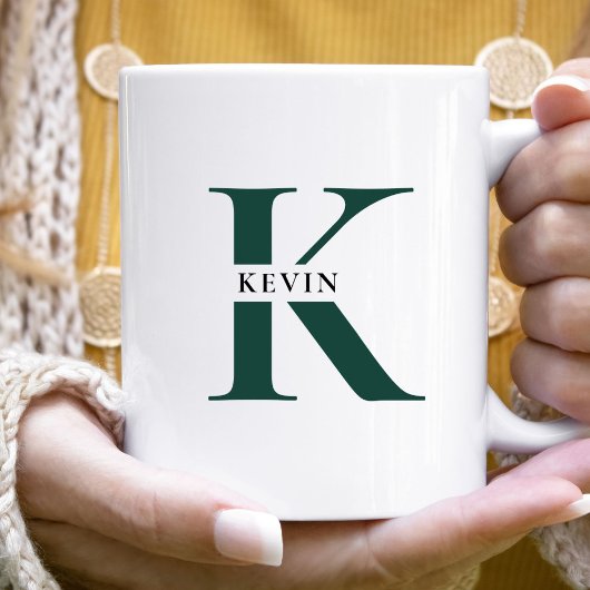 Eleganter Name des Minimalistischen Monogramms Kaffeetasse