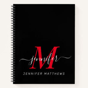 Eleganter Name des Personalisierten Monogrammes Notizblock