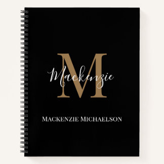 Eleganter Name des Personalisierten Monogrammes Notizblock