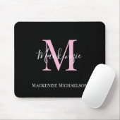 Eleganter Name des Personalisierten Monogramms in  Mousepad (Mit Mouse)