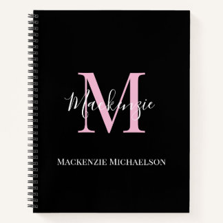 Eleganter Name des Personalisierten Monogramms in Notizblock