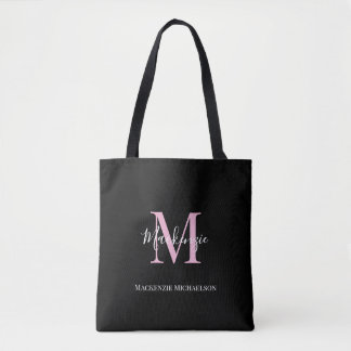Eleganter Name des Personalisierten Monogramms in Tasche