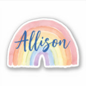 Eleganter Name des Regenbogens Aufkleber (Vorderseite)