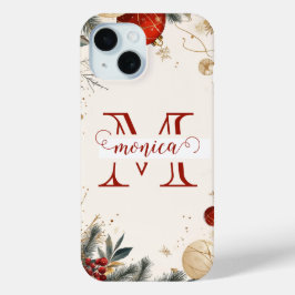 Eleganter Name des roten Monogramms Case-Mate iPhone Hülle