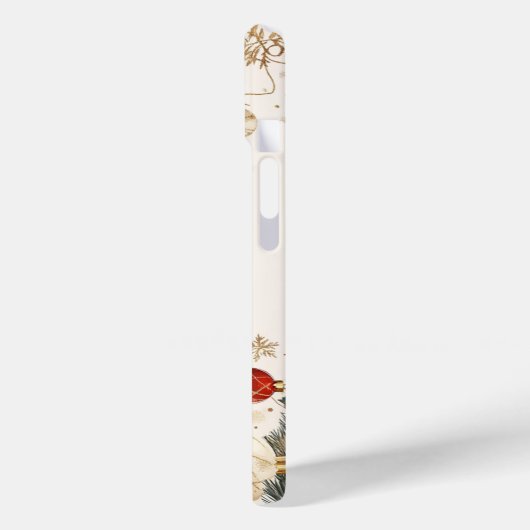 Eleganter Name des roten Monogramms Case-Mate iPhone Hülle (Rückseite / Links)